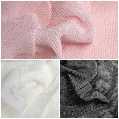 CHIFFON PLISSE' GLITTERATO 100%POL ALT CM 145